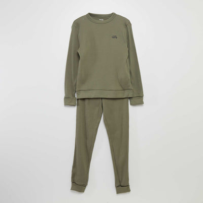 Ensemble pyjama t-shirt + pnatalon -* 2 pi ces Kaki