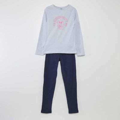Ensemble pyjama t-shirt + pantalon - 2 pi ces Bleu