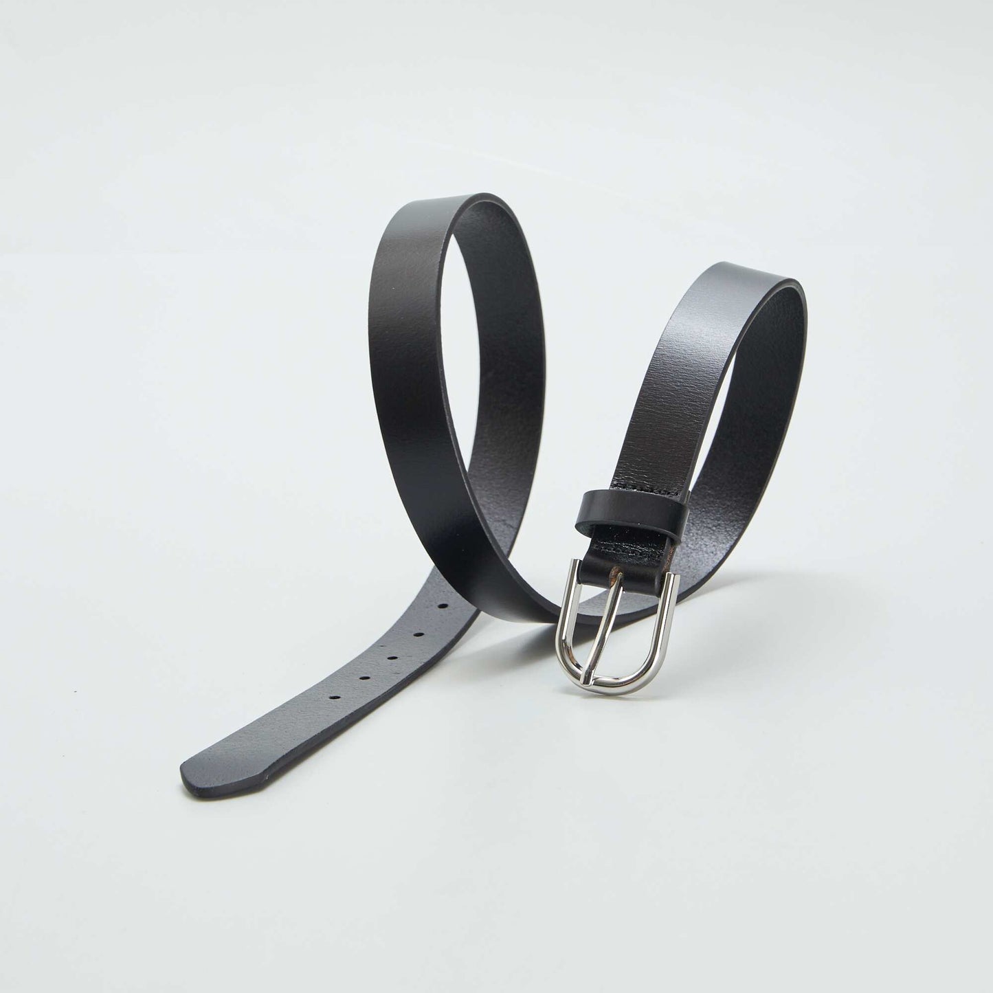 Ceinture basique en cuir Noir