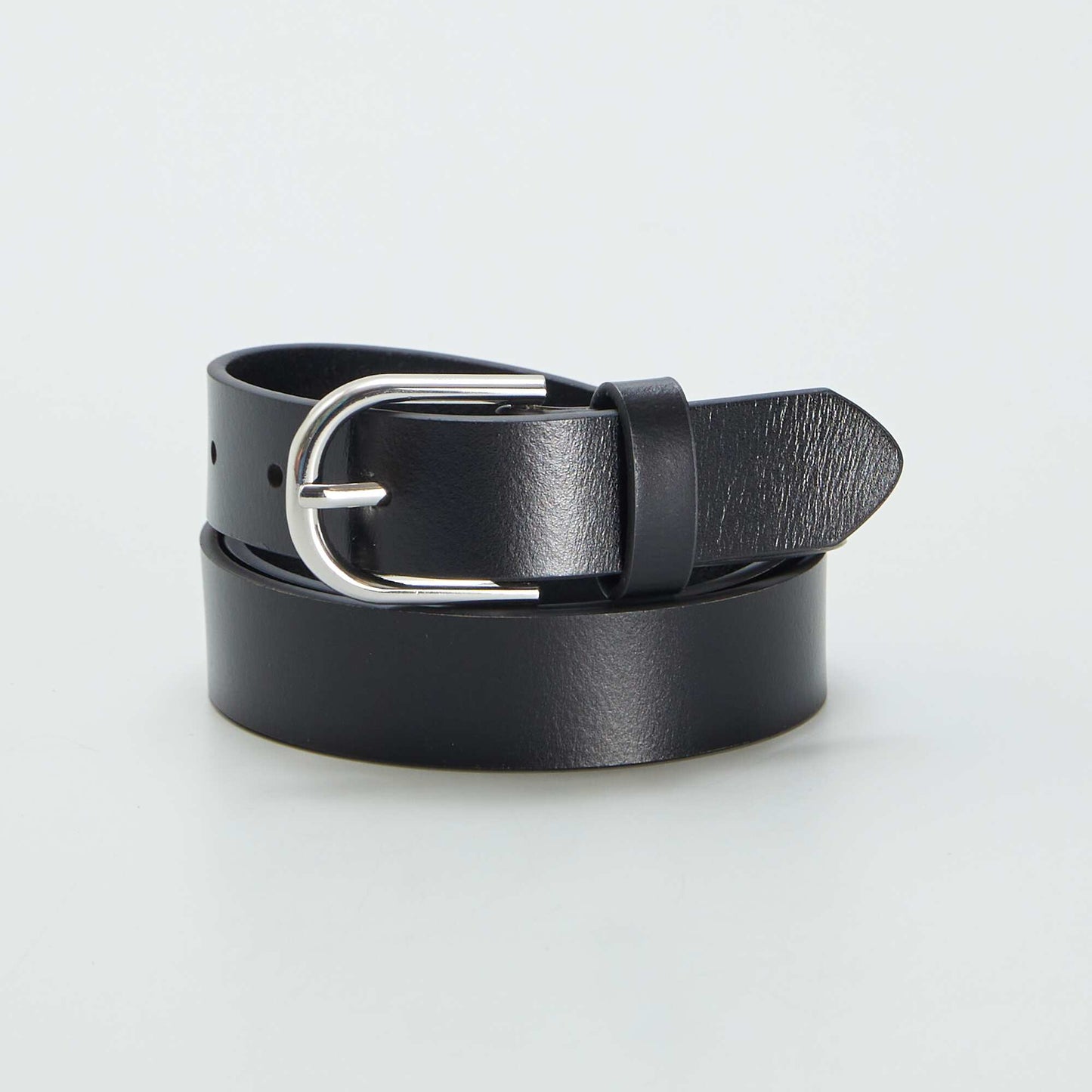 Ceinture basique en cuir Noir