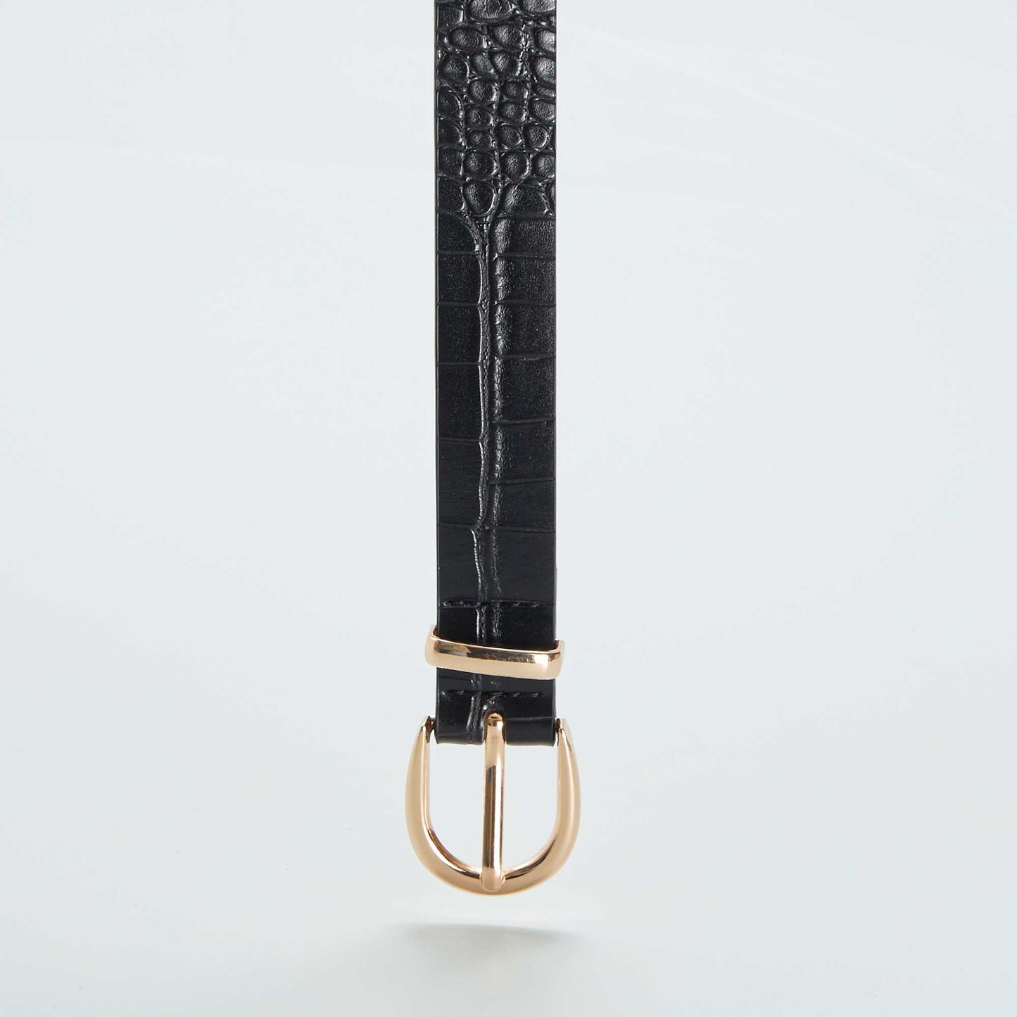 Ceinture basique effet croco Noir