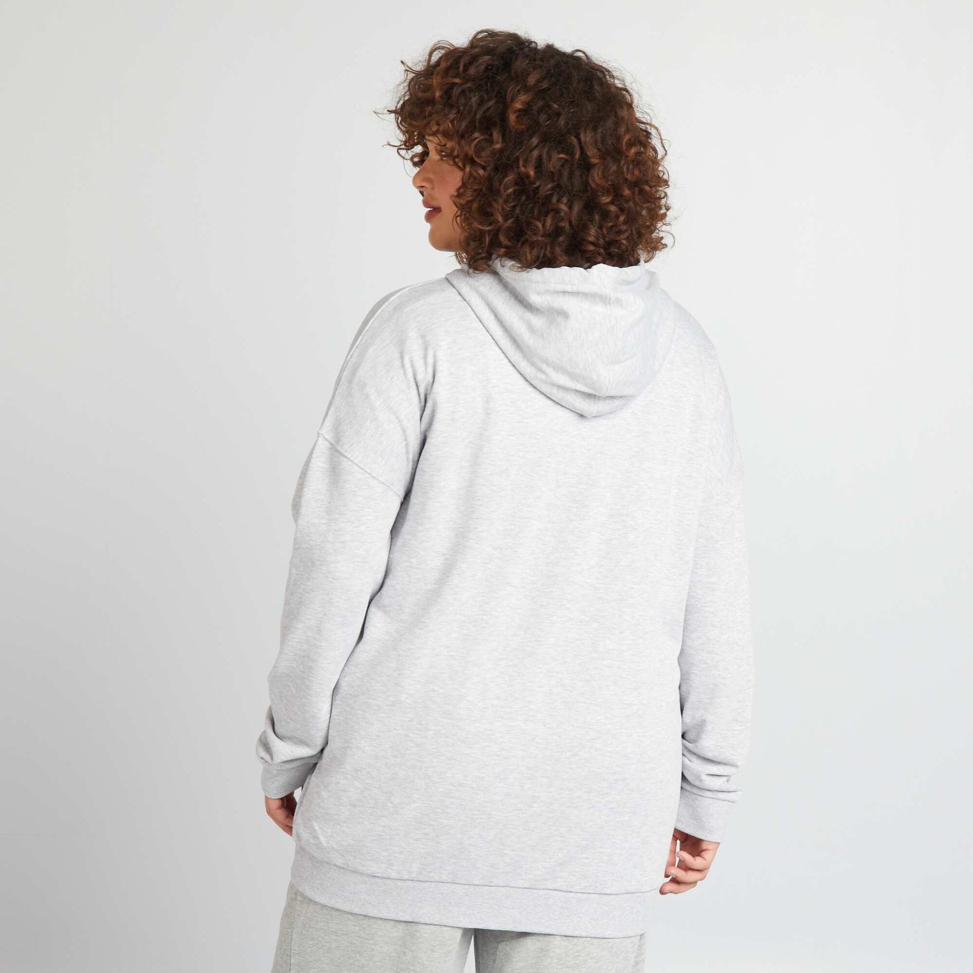 Sweat capuche zipp Gris