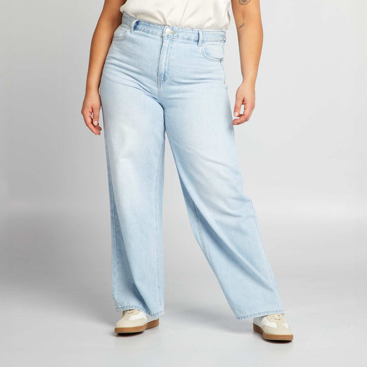 Jean wide leg   5 poches Bleu