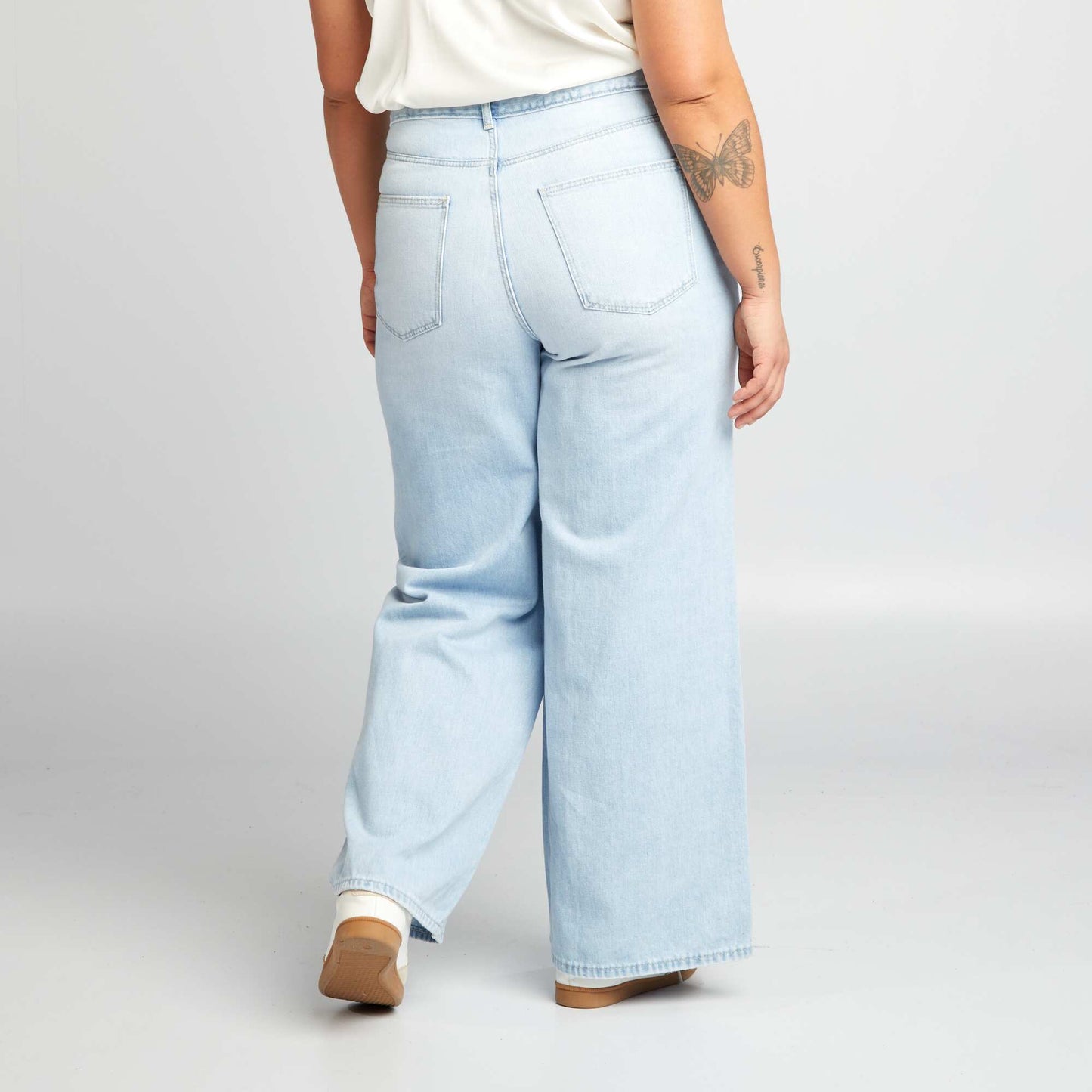 Jean wide leg   5 poches Bleu