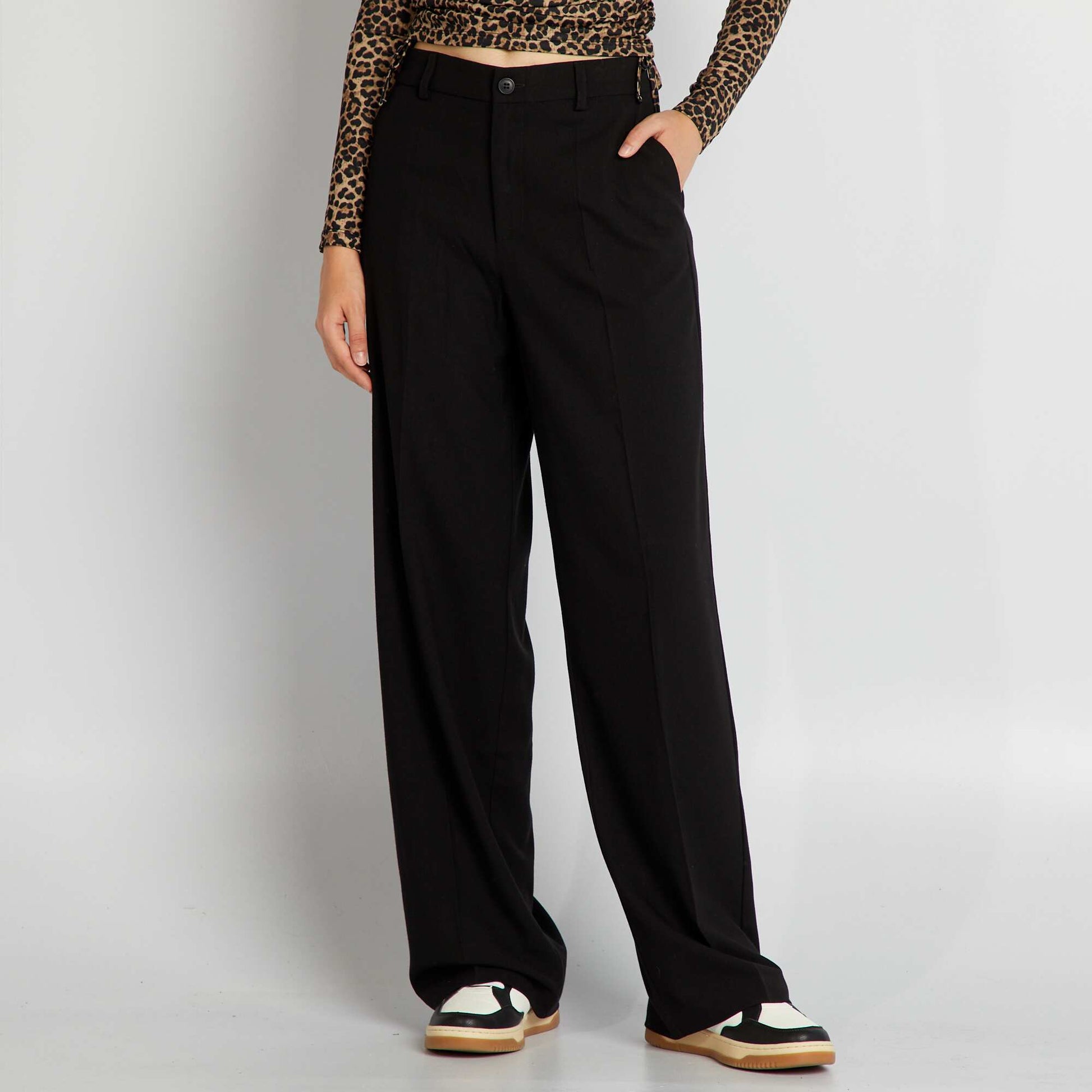 Pantalon large ray noir
