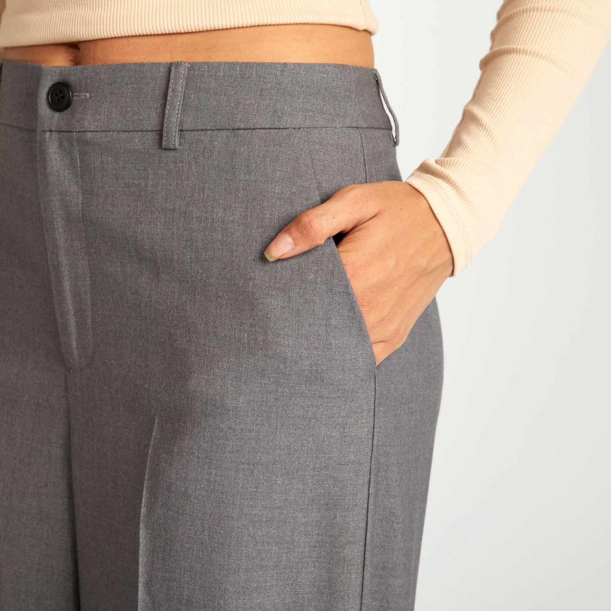 Pantalon large ray Gris