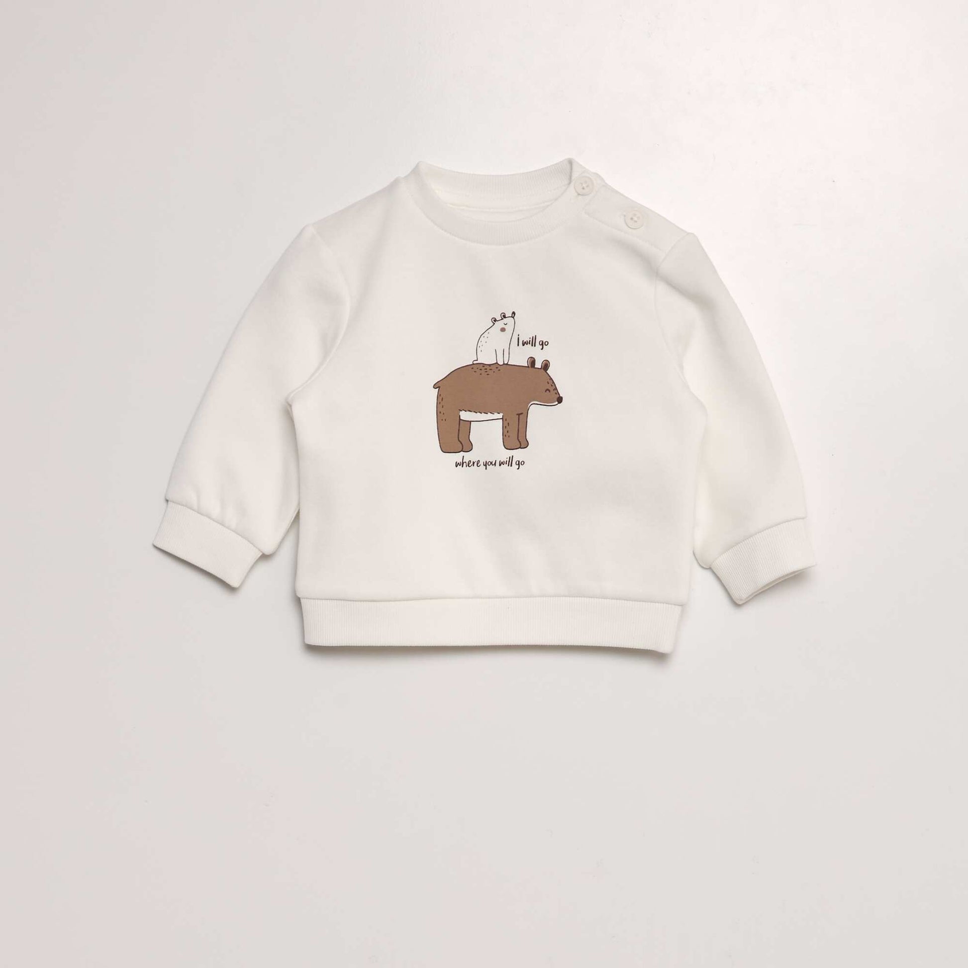 Ensemble jogging sweat + pantalon - 2 pi ces BLANC