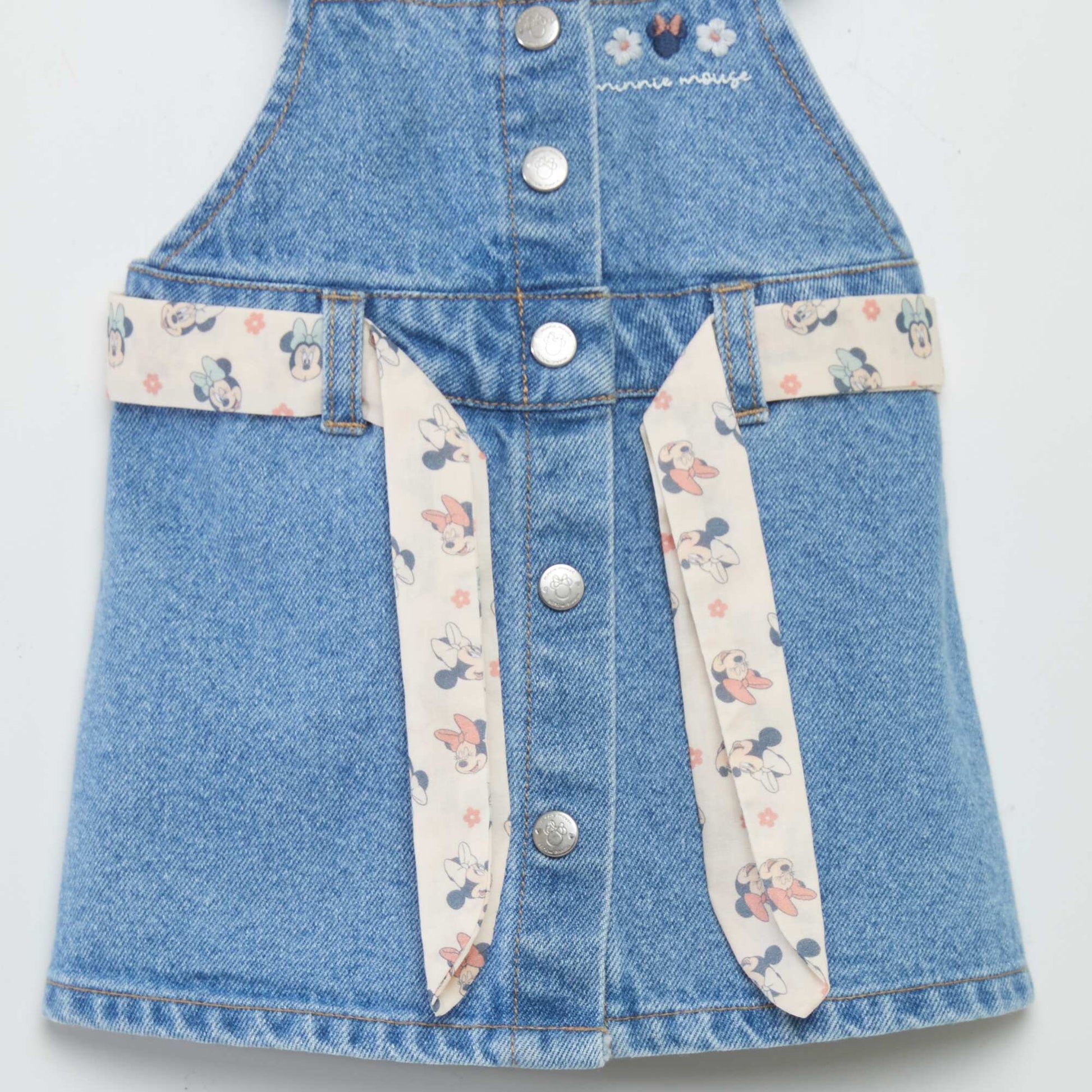 Robe salopette en jean 'Minnie' 'Disney' Bleu