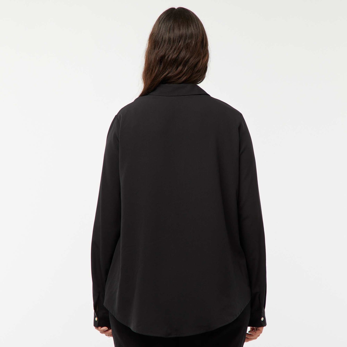 Chemisier fluide en maille crêpe NOIR