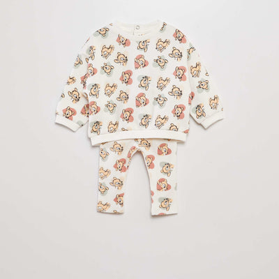 Ensemble sweat + legging imprim 'Bambi' Blanc 'bambi'