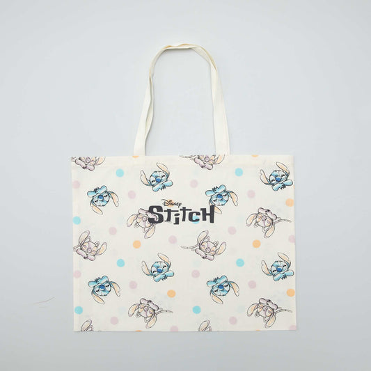 Tote bag imprim  'Stitch' Blanc 'Stitch'