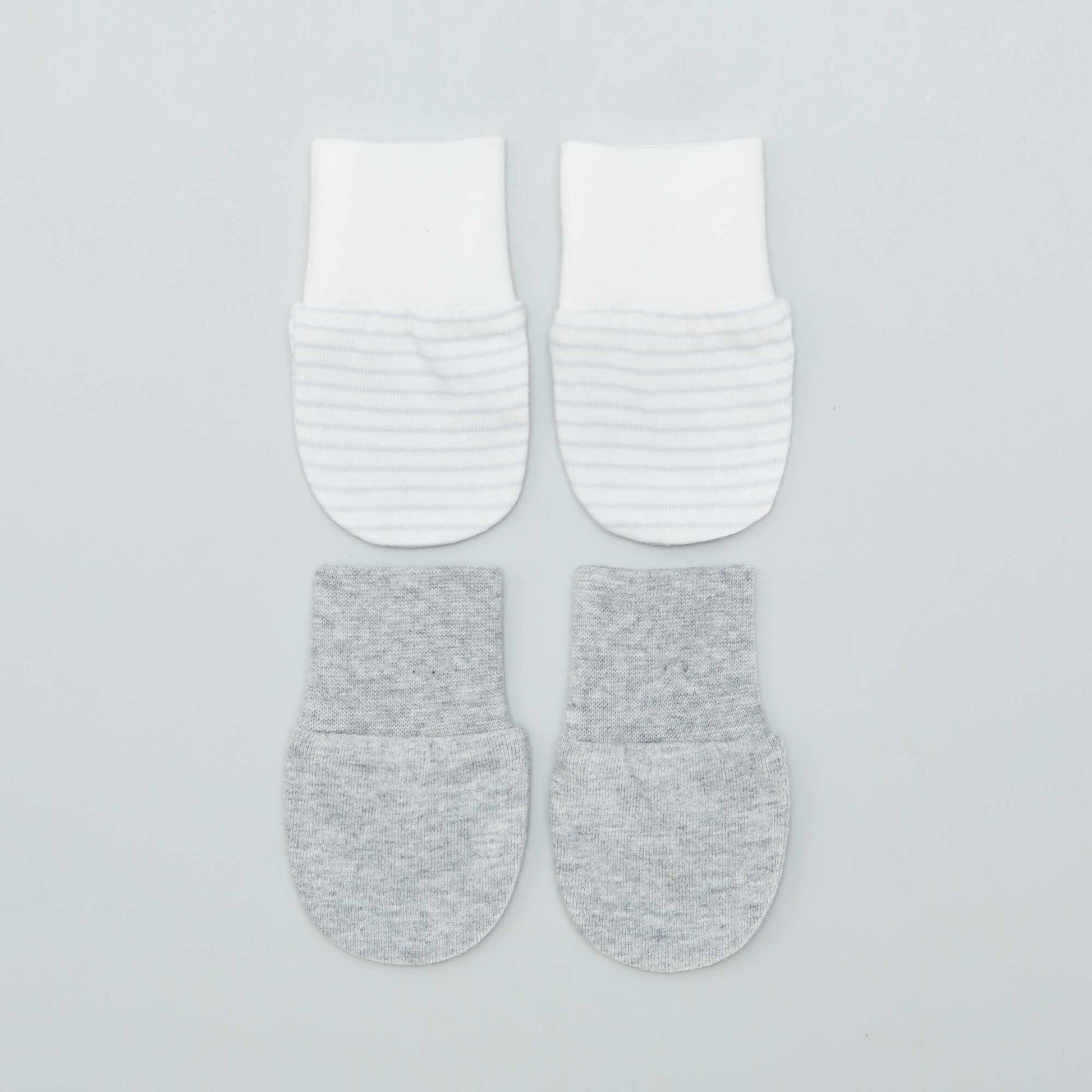 Lot de 2 paires de moufles anti-griffes GRIS