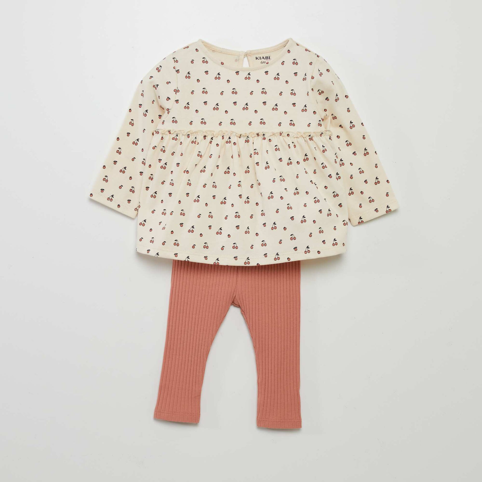Ensemble t-shirt + legging imprim - 2 pi ces Orange