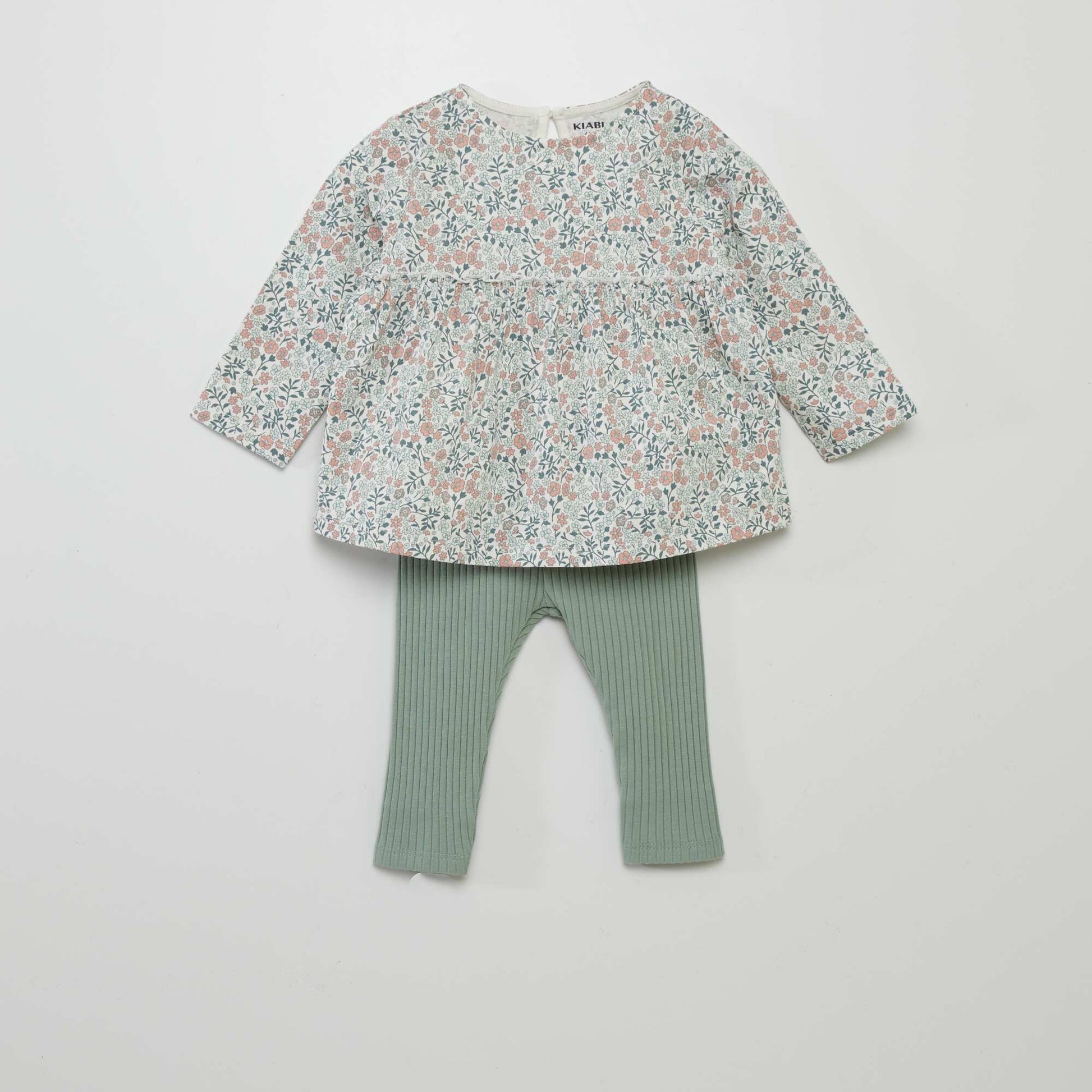 Ensemble t-shirt + legging imprim - 2 pi ces Vert