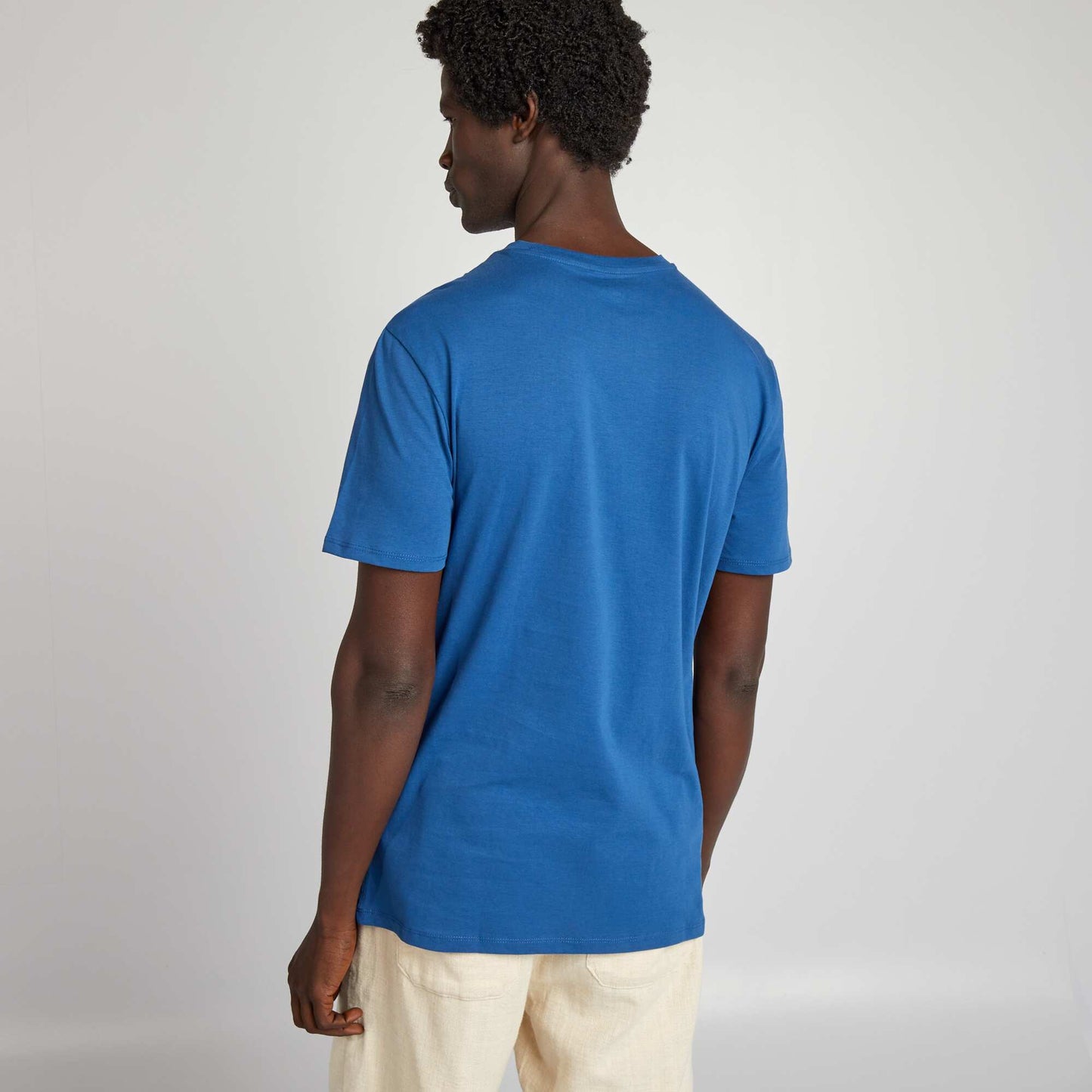 T-shirt imprim  manches courtes BLEU