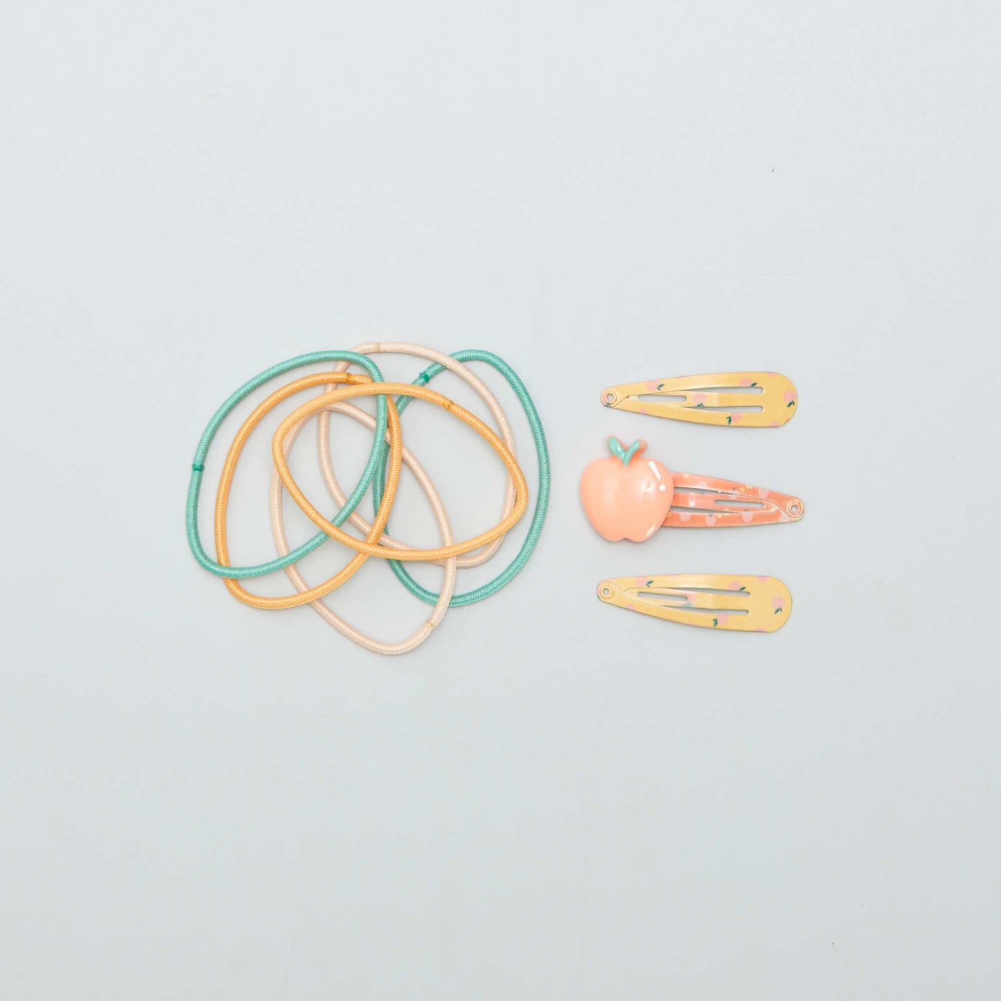 Lot pour cheveux -  lastique + pinces Orange