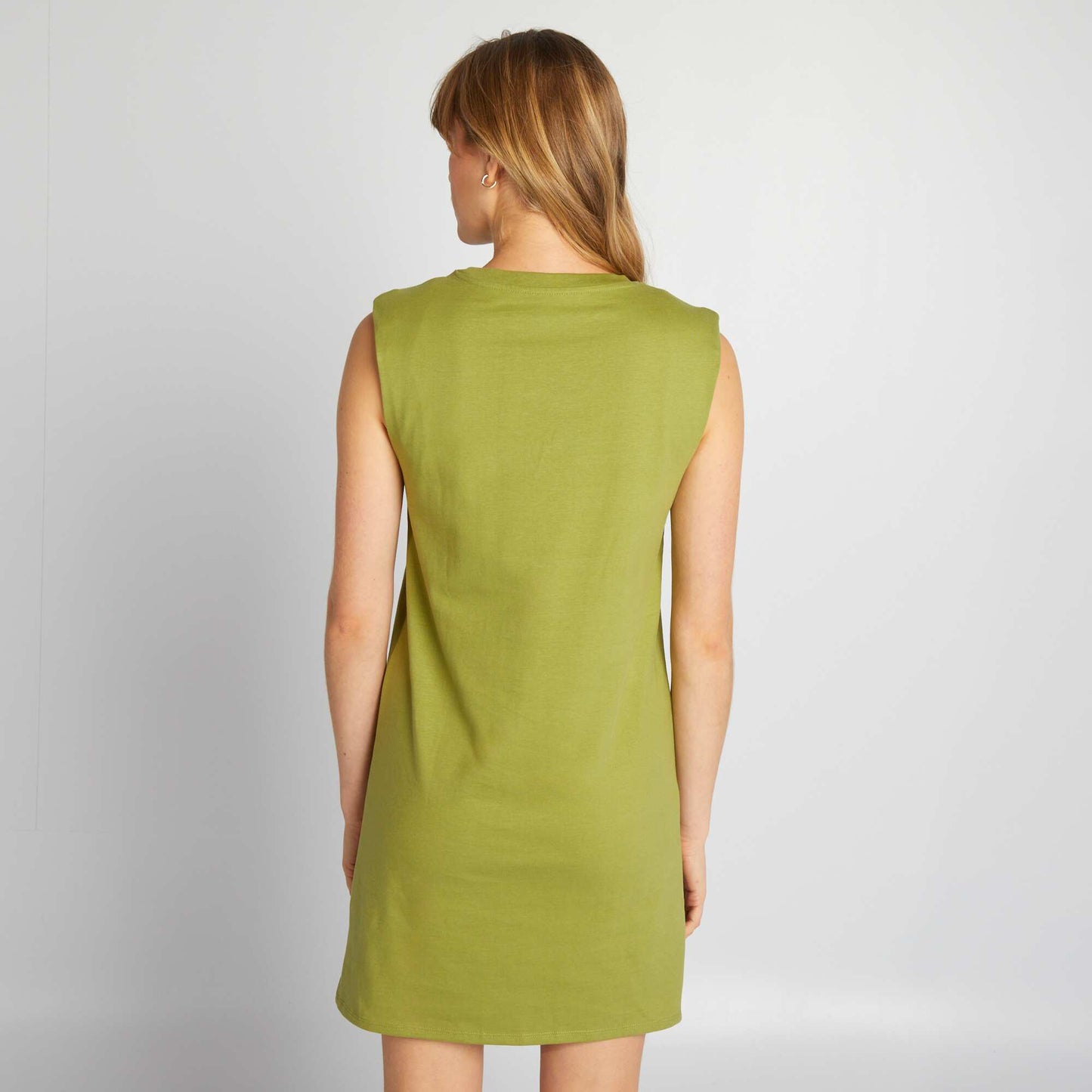 Robe courte à épaulettes Vert