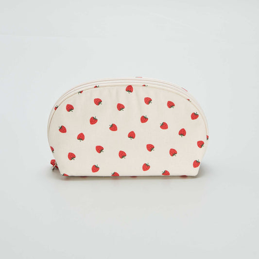 Trousse en coton imprim e fruits Rouge