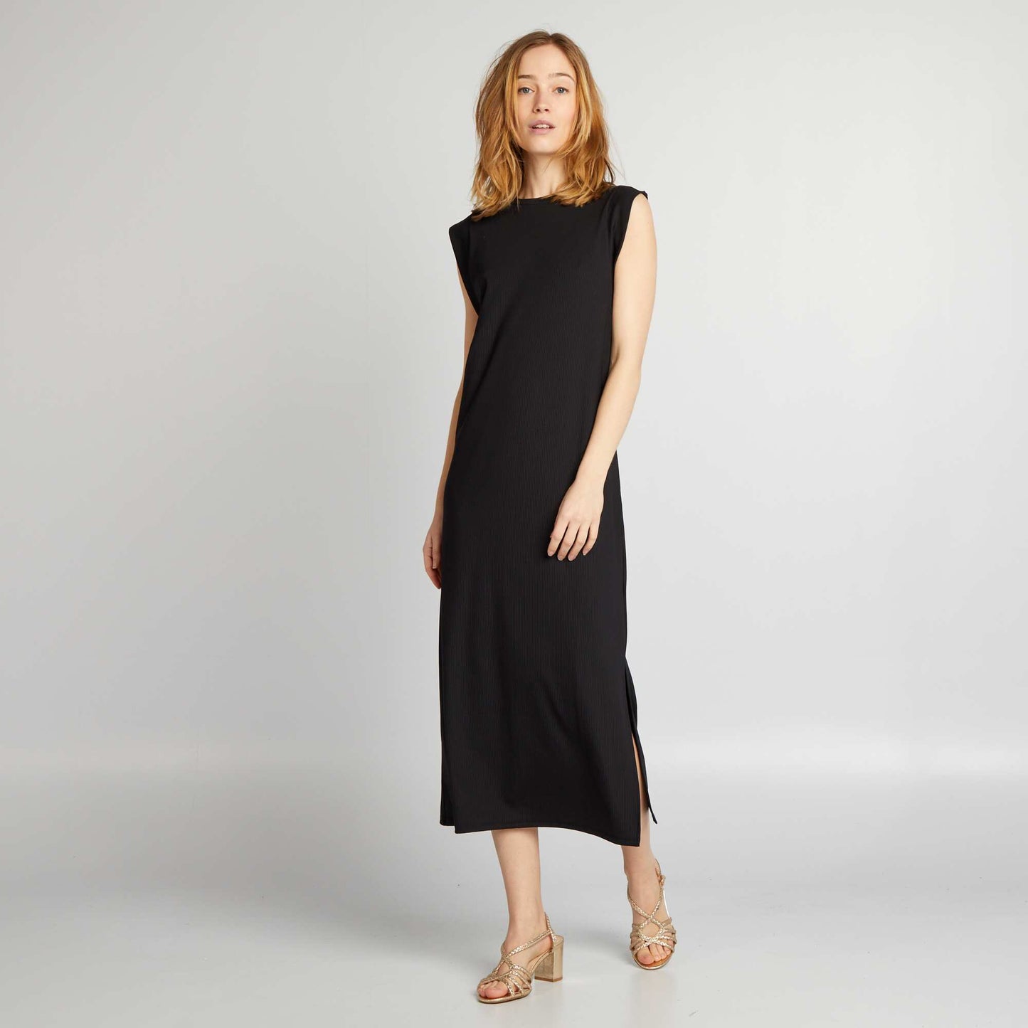 Robe t-shirt midi noir