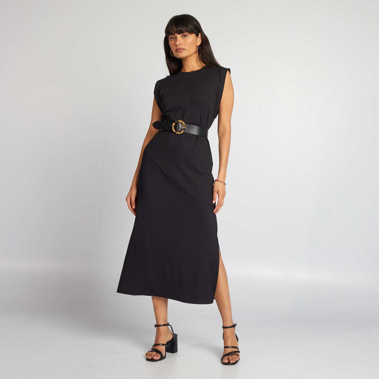 Robe t-shirt midi noir