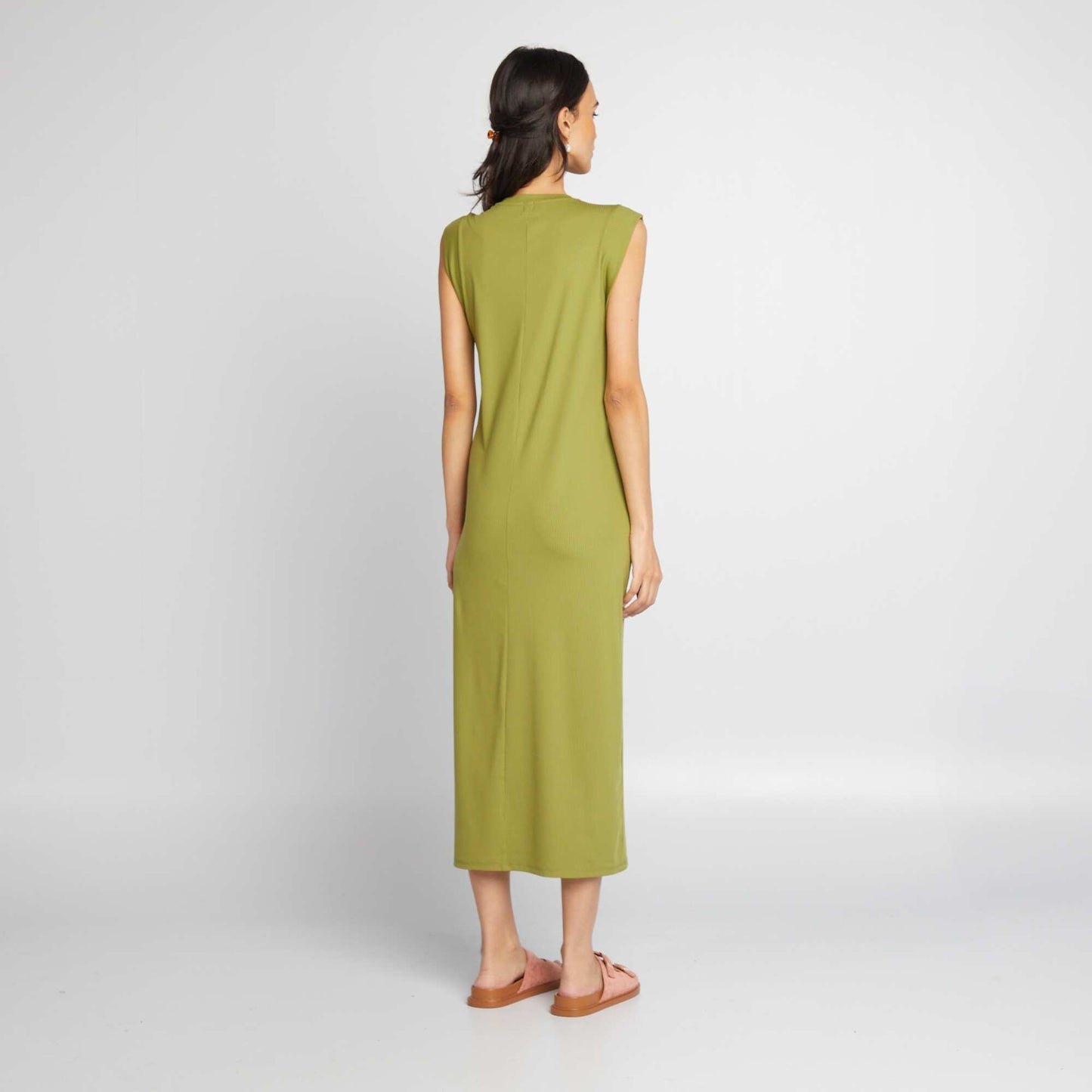 Robe t-shirt midi Vert