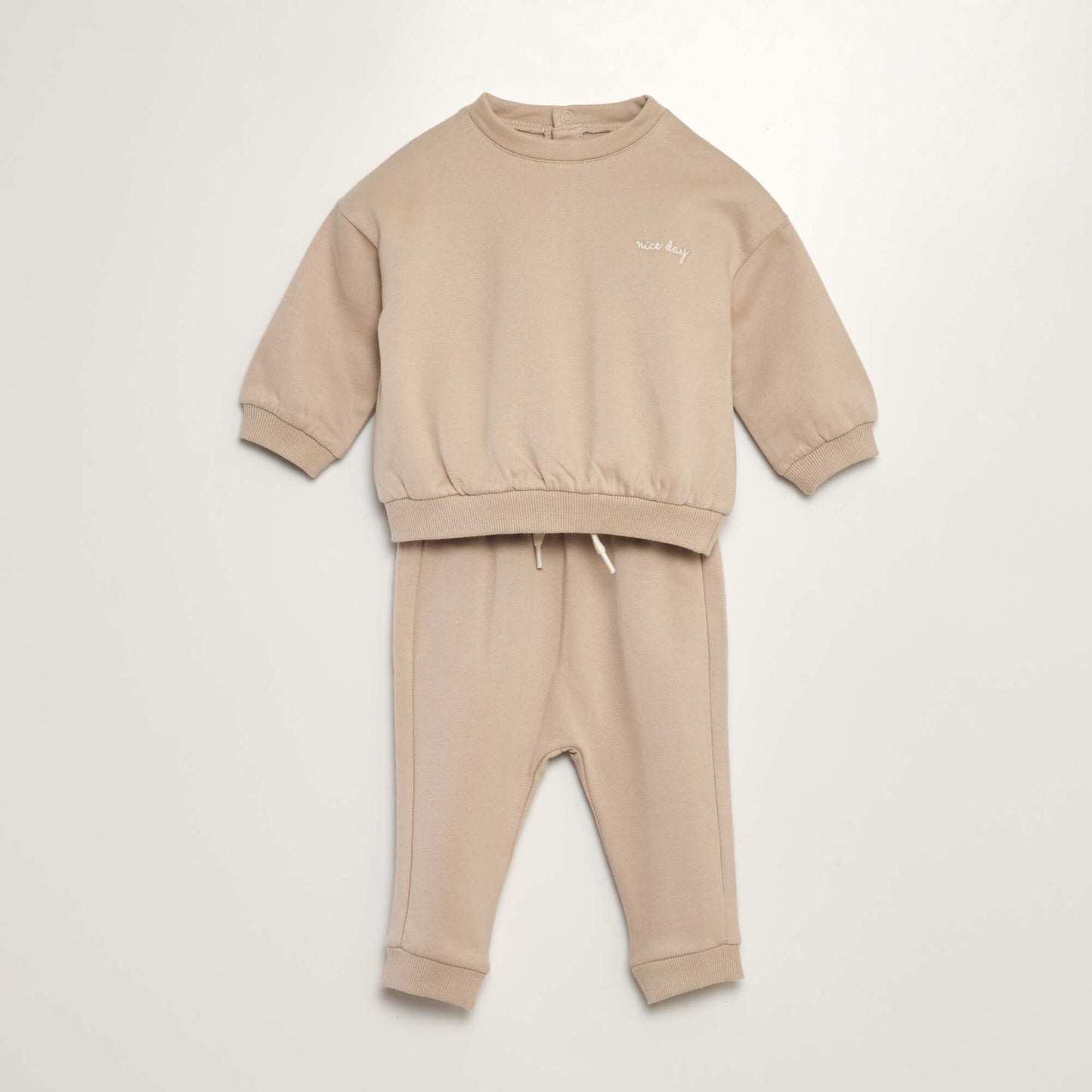 Ensemble sweat + pantalon de jogging - 2 pièces Beige