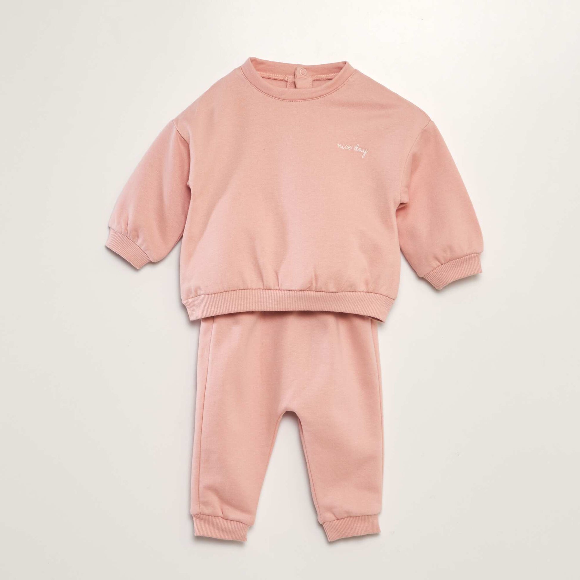 Ensemble sweat + pantalon de jogging - 2 pièces Rose