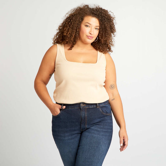 D bardeur c tel col carr Beige