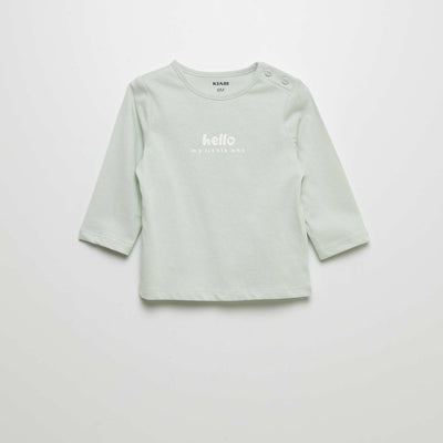 Tee-shirt à message Vert