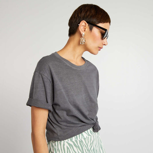 Tee-shirt oversize d lav  Noir