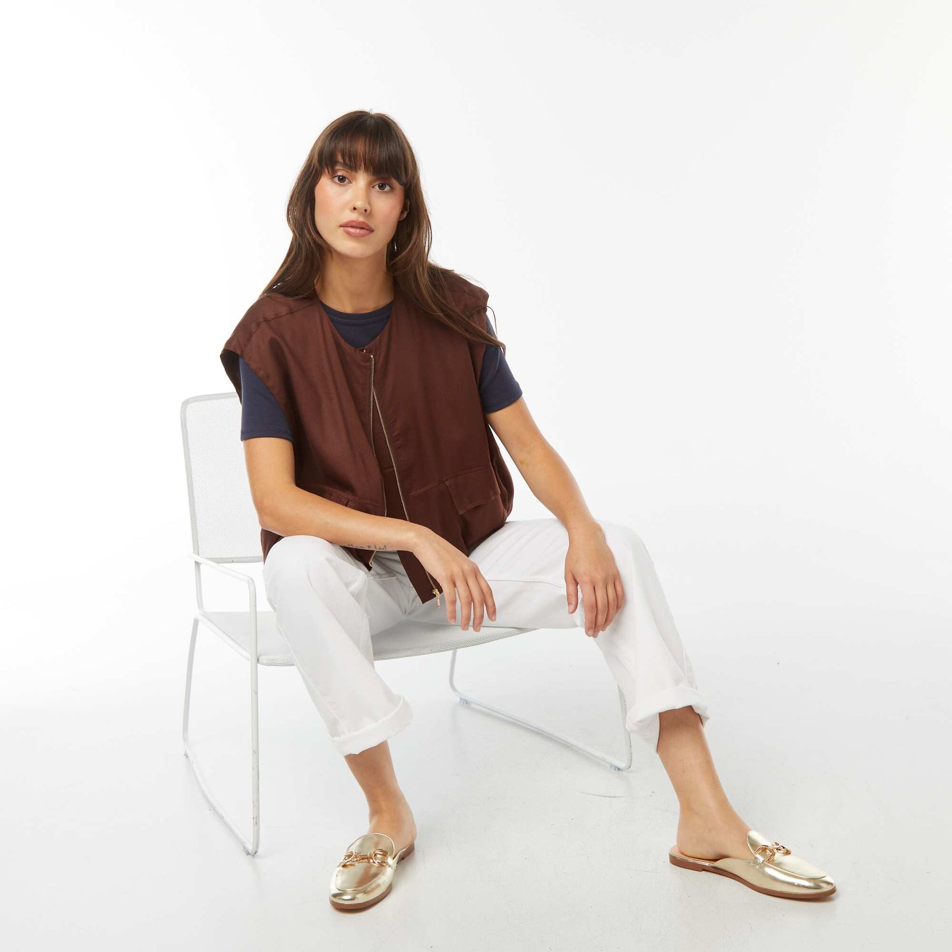 T-shirt en coton épais BLEU MARINE