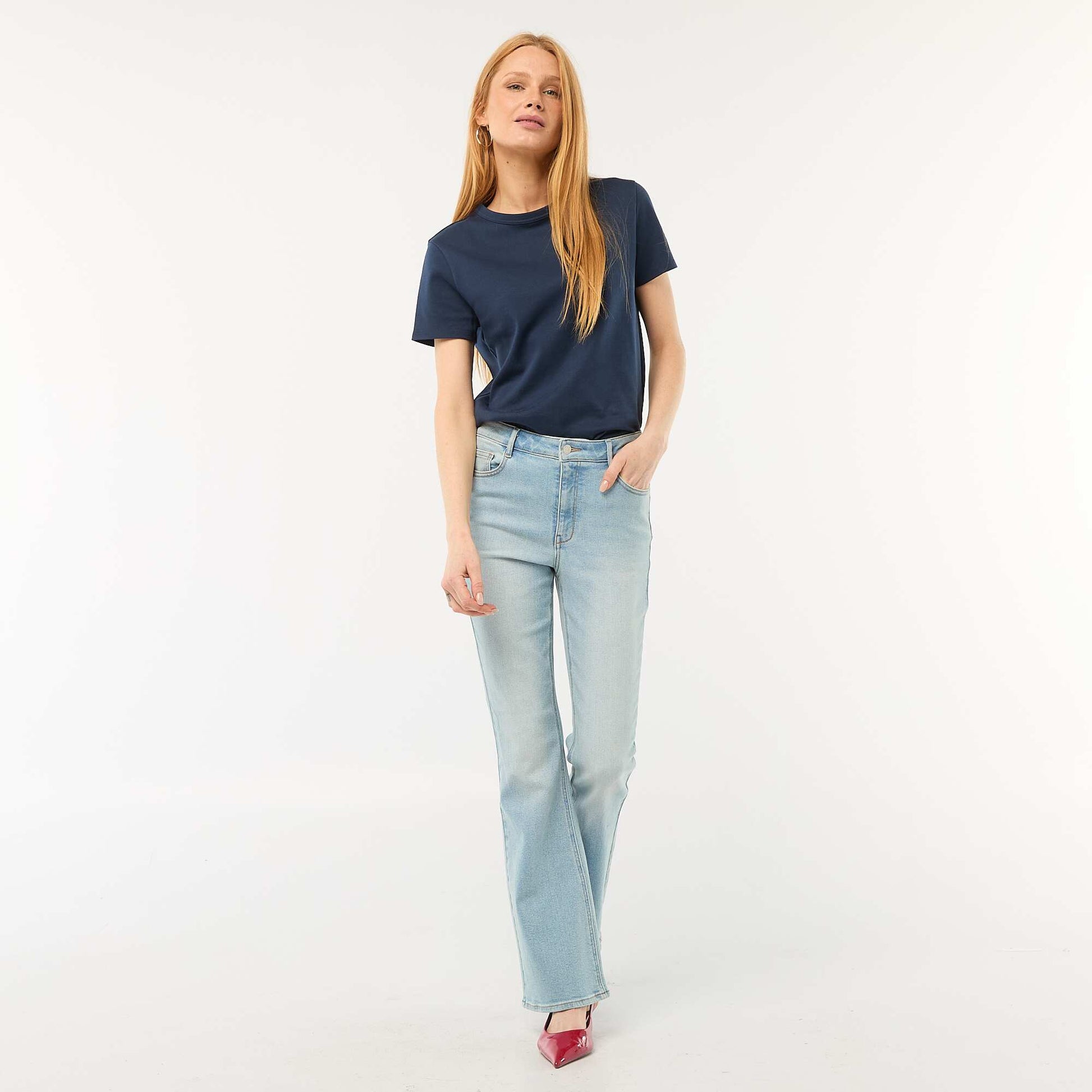T-shirt en coton épais BLEU