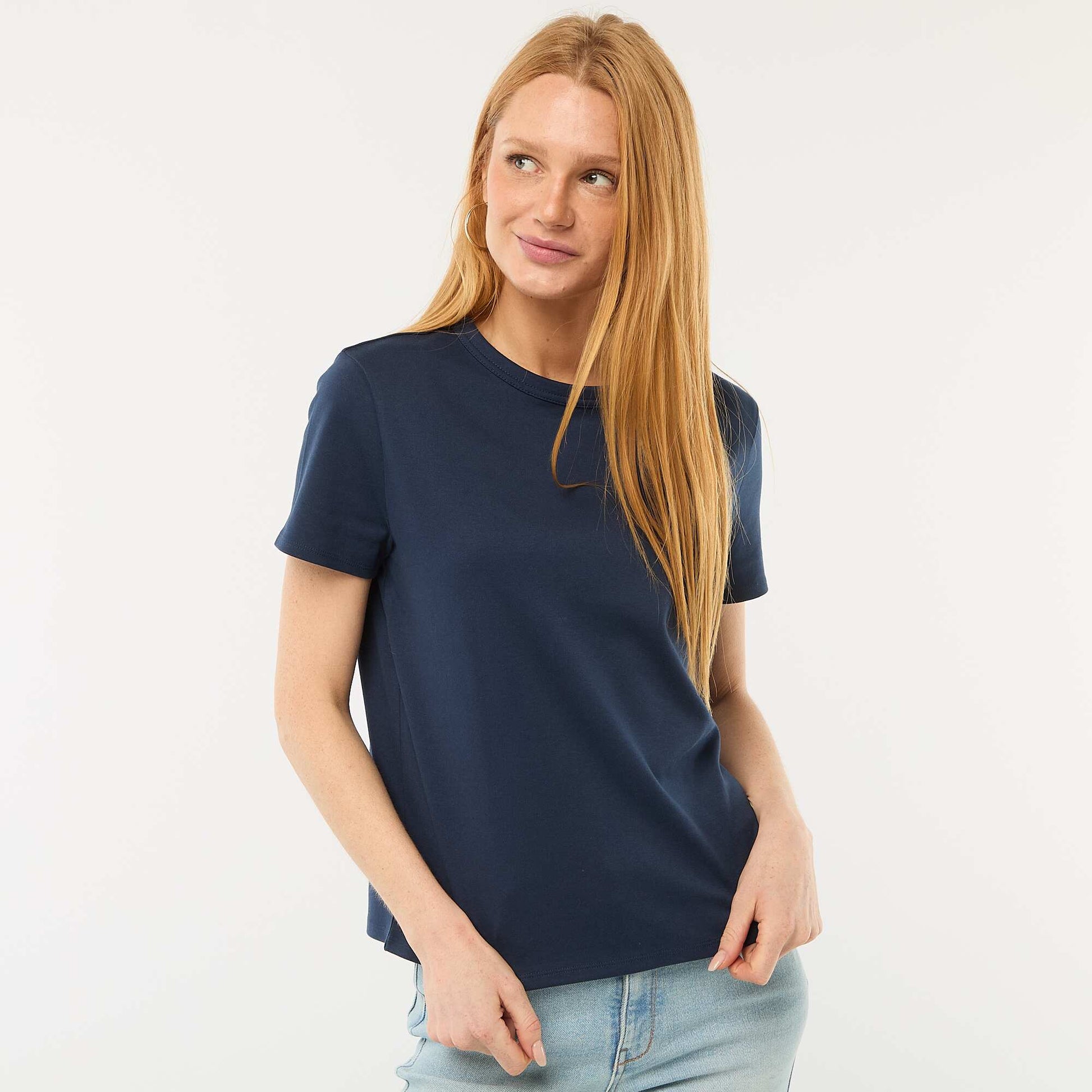 T-shirt en coton épais BLEU