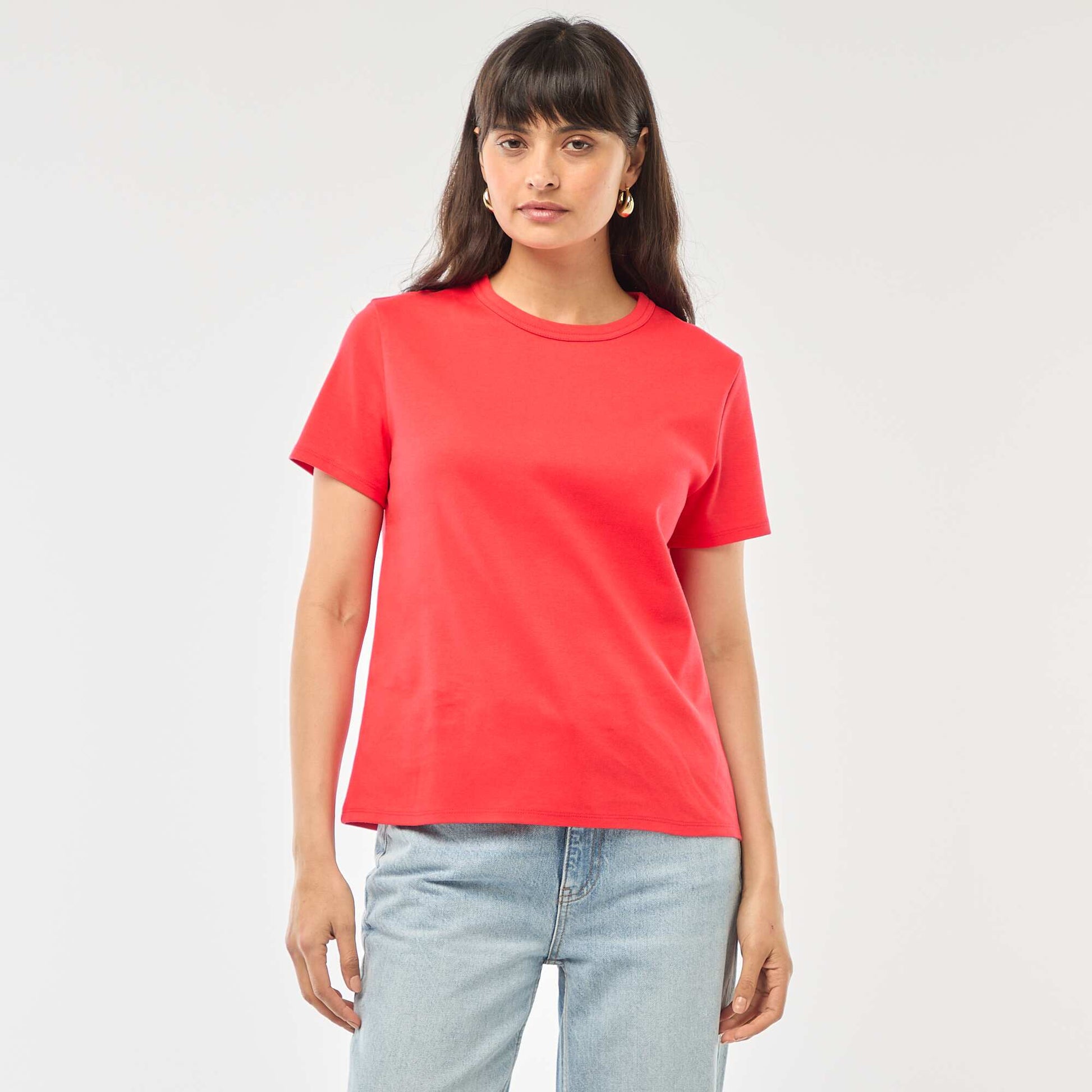 T-shirt en coton épais ROUGE