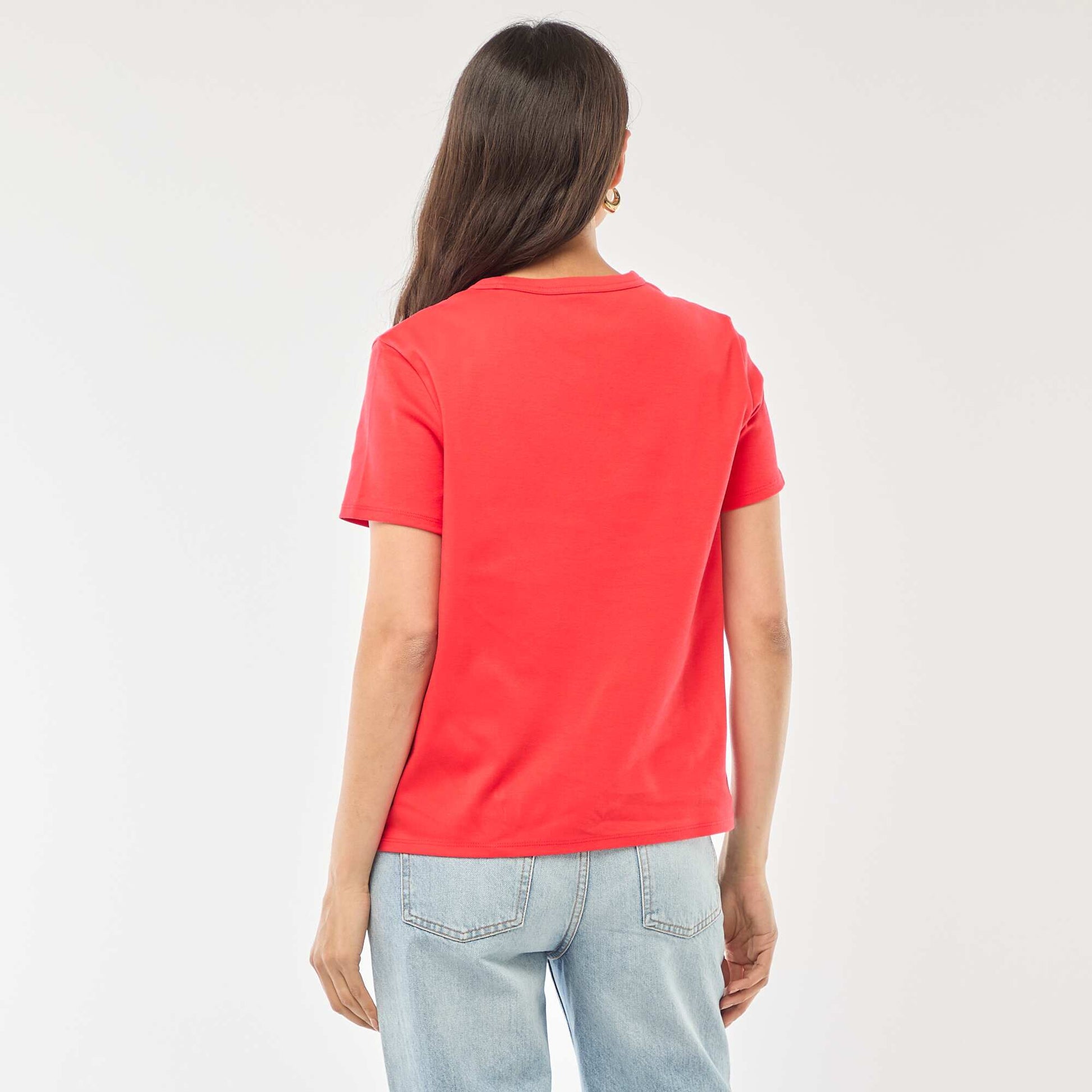T-shirt en coton épais ROUGE