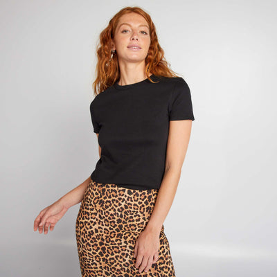 T-shirt en coton pais noir