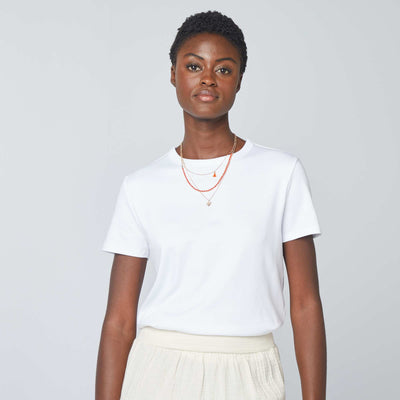 T-shirt en coton pais blanc