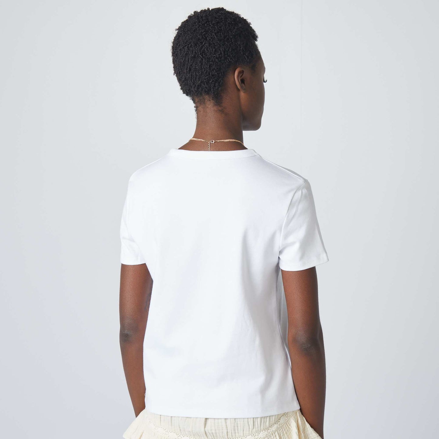 T-shirt en coton  pais blanc