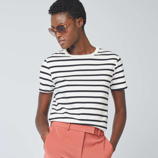 T-shirt en coton pais Marine