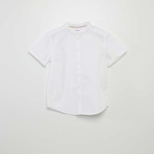 Chemise col mao blanc