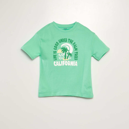 Tee-shirt imprim Vert