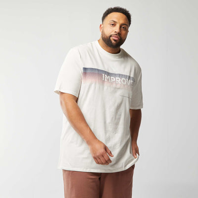 T-shirt à message en coton BLANC