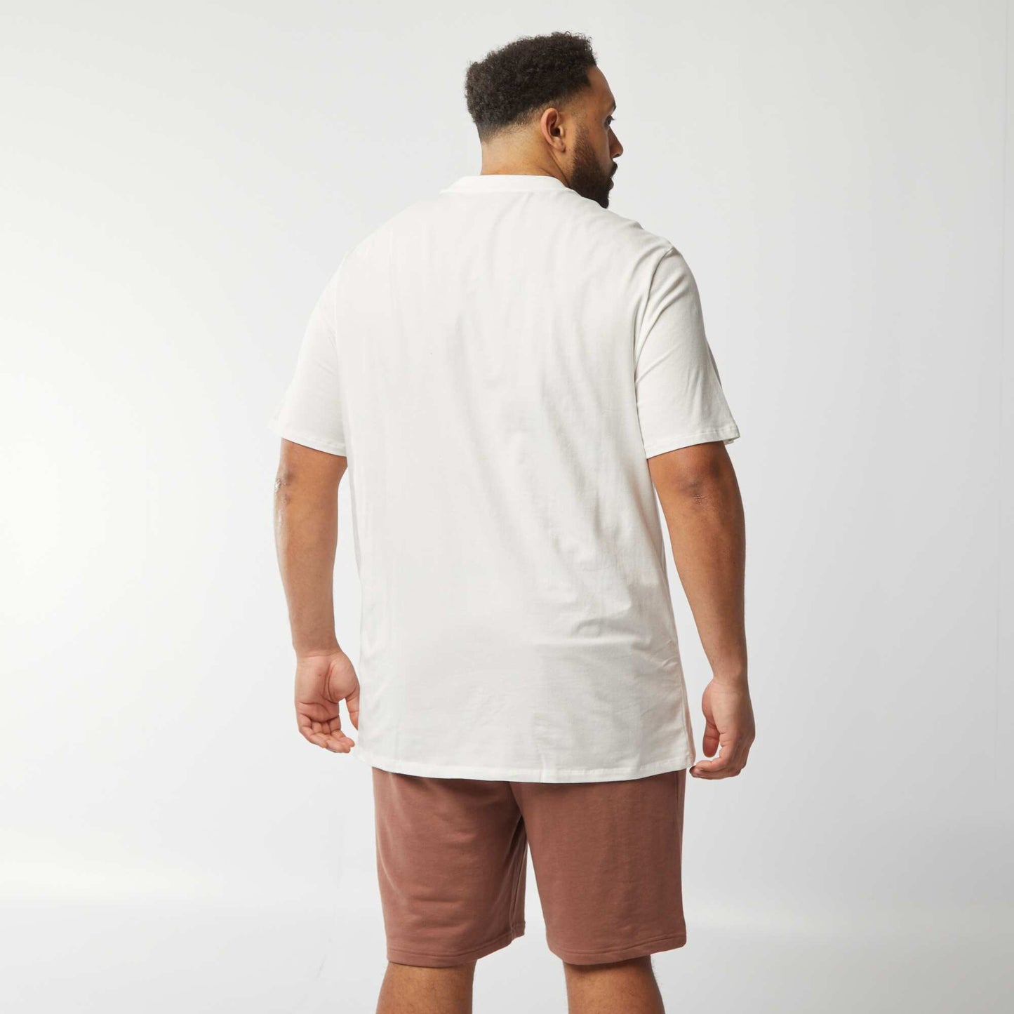 T-shirt à message en coton BLANC
