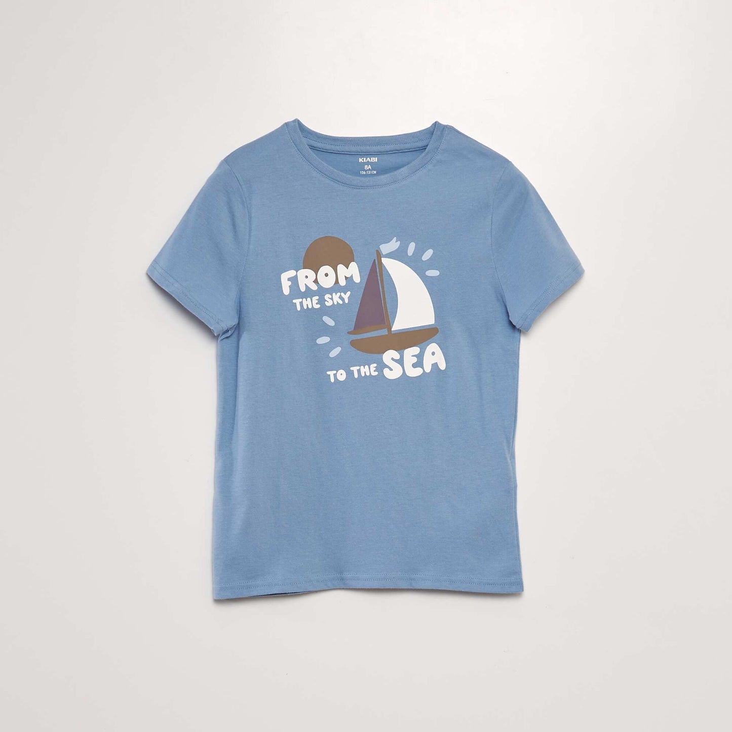 T-shirt imprim manches courtes Bleu