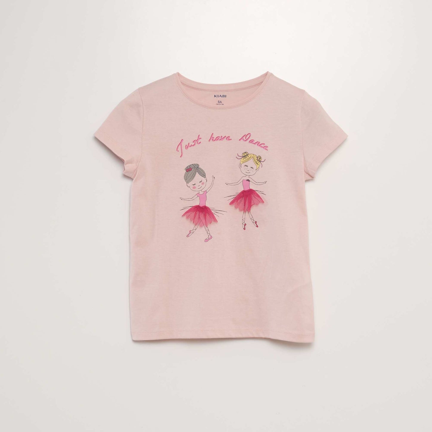 T-shirt manches courtes avec animation Rose