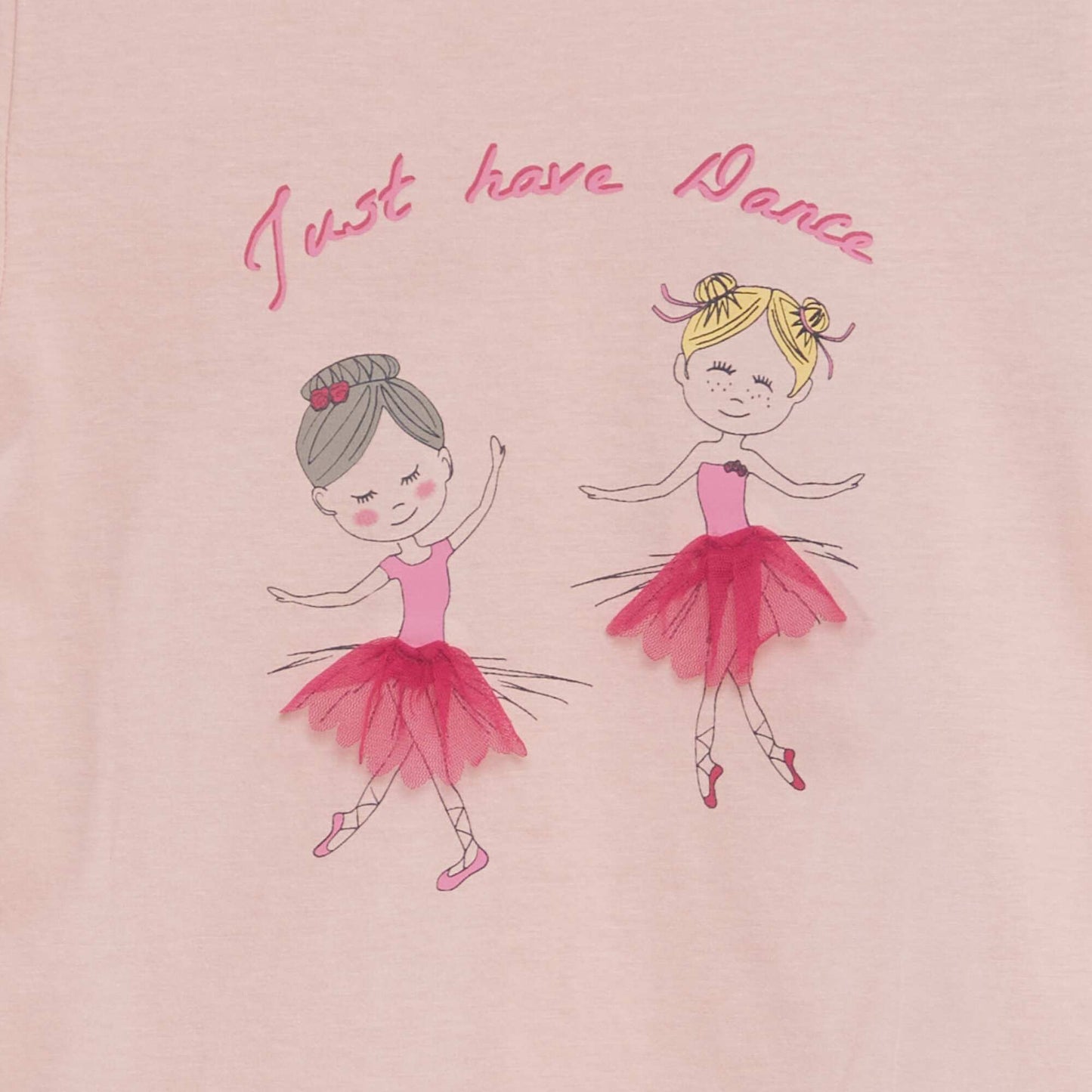 T-shirt manches courtes avec animation Rose