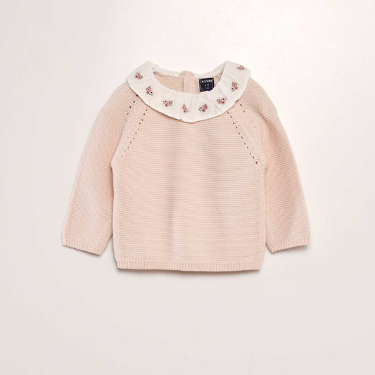 Pull en point mousse Rose