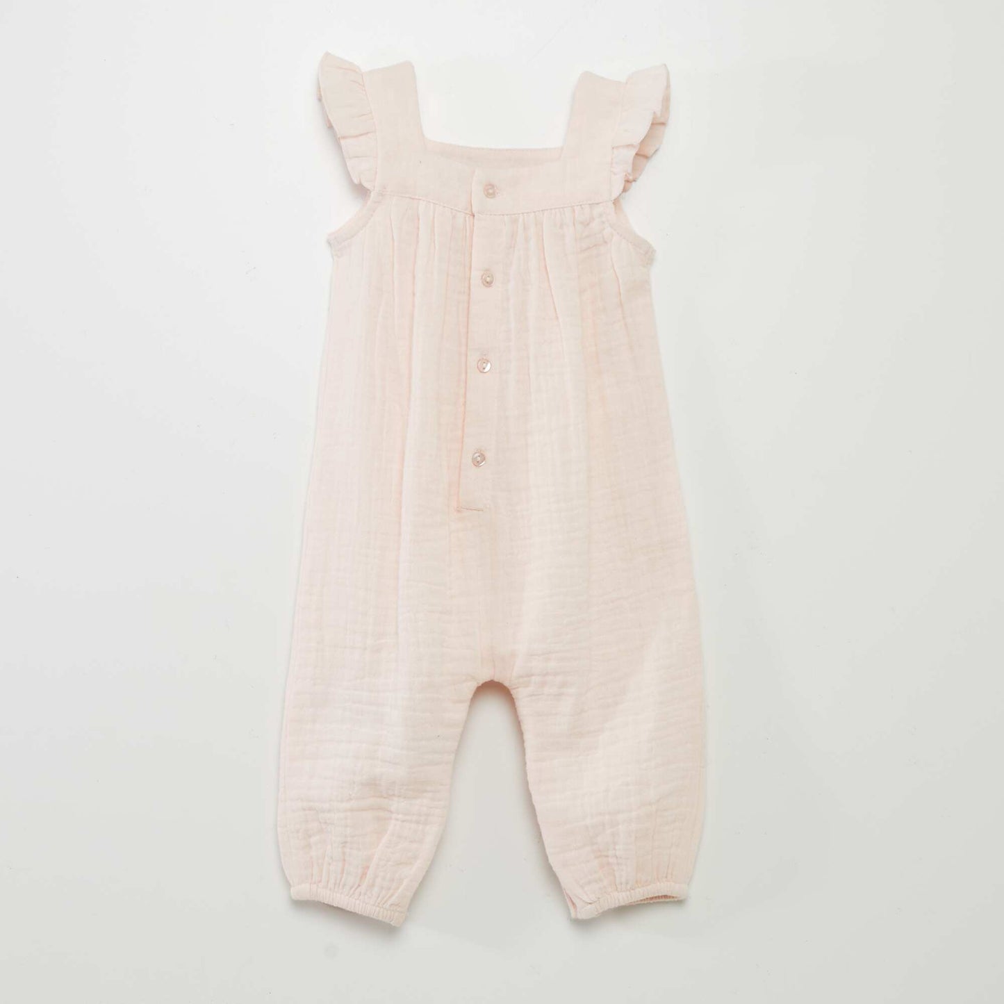 Combinaison sans manches en gaze de coton Rose