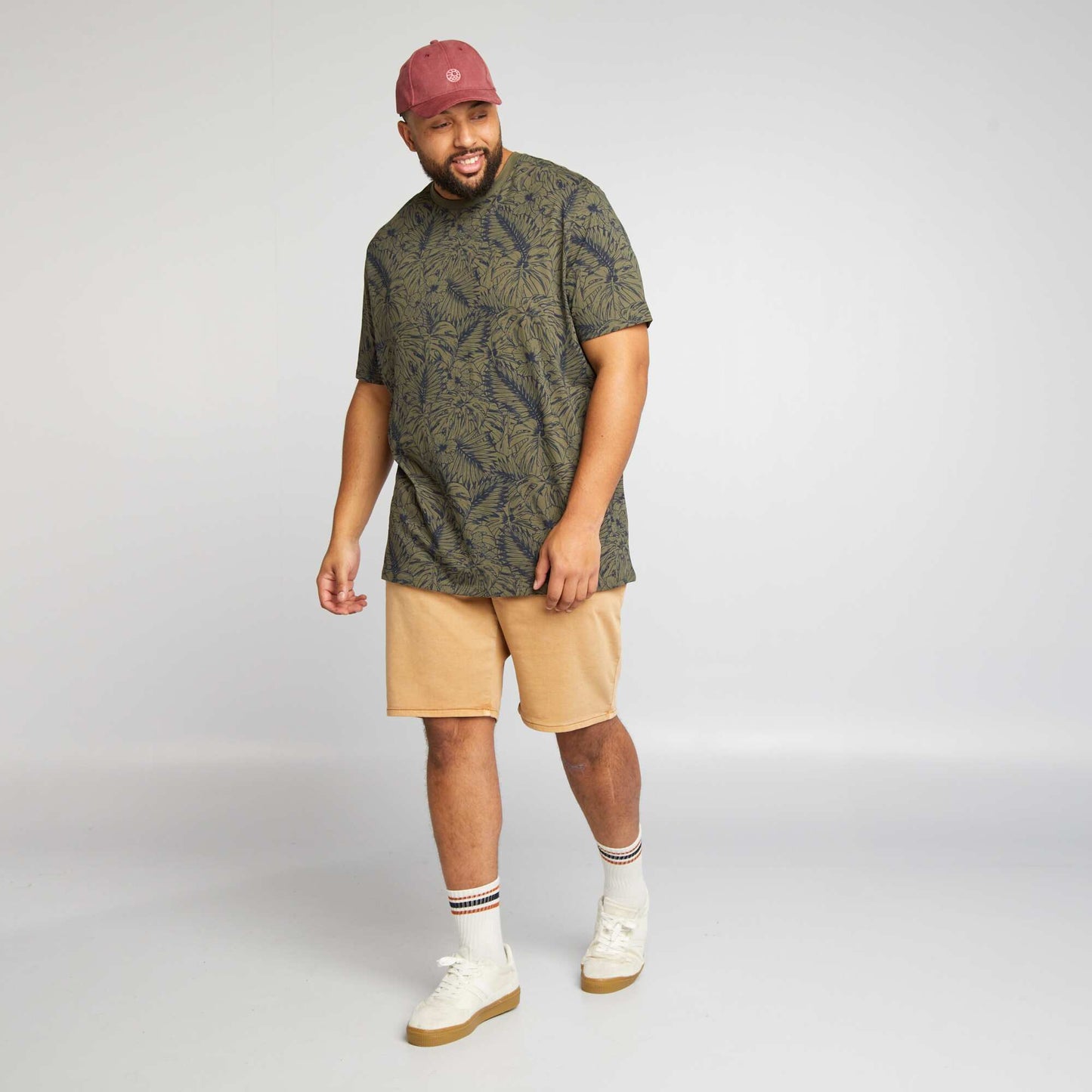 Bermuda stretch uni Camel