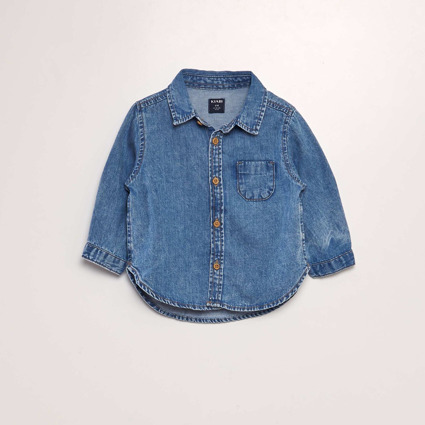 Chemise en denim Bleu